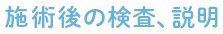 施述語の検査、説明